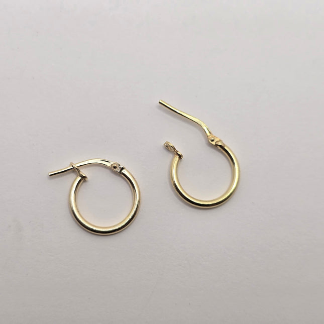 Vergulde oorringen 13 mm