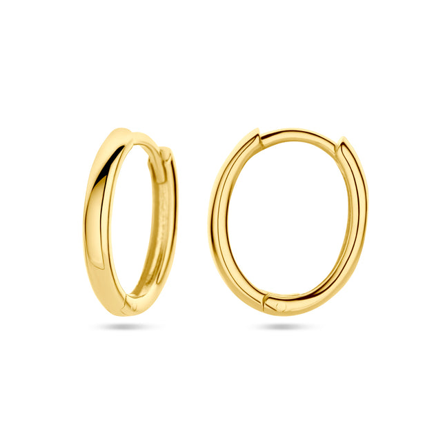 Gouden klapoorringen 13,5 mm