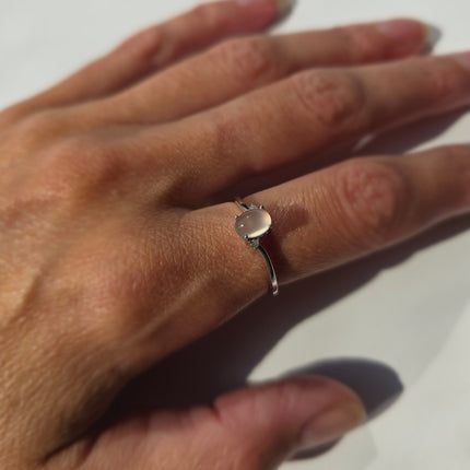 Ring met rozekwarts