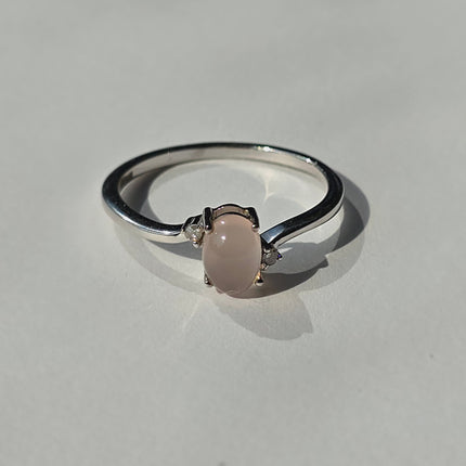 Ring met rozekwarts