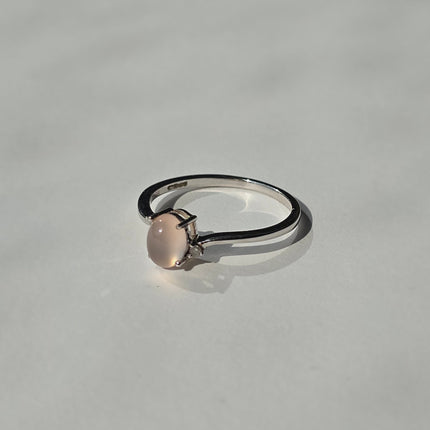 Ring met rozekwarts