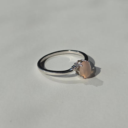 Ring met rozekwarts