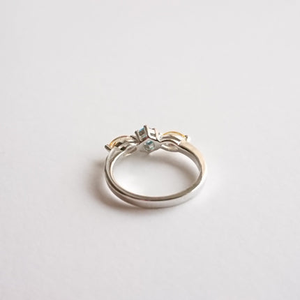 Ring met topaas en citrien