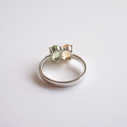 Ring met peridoot en citrien