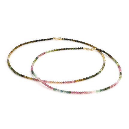 Toermalijn collier, 40 cm, 14k