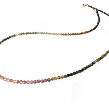 Toermalijn collier, 45 cm, 14k