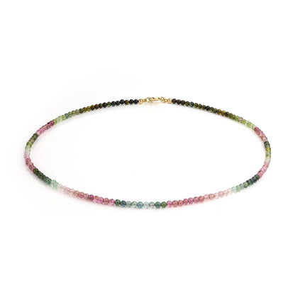 Toermalijn collier, 40 cm, 14k