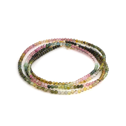 Toermalijn collier, 45 cm, 14k